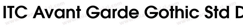 ITC Avant Garde Gothic Std Demi Con字体转换